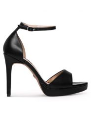 Nine West Sandały WFA2733-2 Czarny. Czarne sandały damskie Nine West, bez wzorów, z syntetyku, bez obcasa, na szpilce, bez zapięcia. Za 229.99 zł.