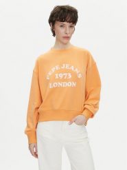 Pepe Jeans Bluza Venus PL581487 Pomarańczowy Loose Fit. Brązowe bluzy damskie Pepe Jeans, s, bez wzorów, z bawełny, bez ramiączek, bez kaptura. Za 209.99 zł.