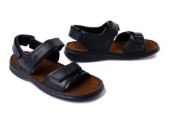 JOSEF SEIBEL Rafe 10104 35 602 schwarz/brasil, sandały męskie. Czarne sandały męskie Josef Seibel, na lato, bez wzorów, ze skóry, bez zapięcia. Za 231.92 zł.