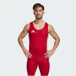 Strój Powerlift Weightlifting Suit. Czerwone komplety dresowe męskie Adidas, xl, bez wzorów, z dzianiny. Za 219.00 zł.