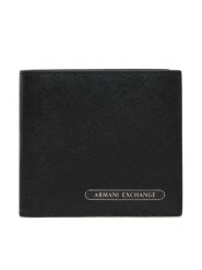 Armani Exchange Portfel XM000168 AF12702 UC001 Czarny. Czarne portfele męskie Armani Exchange, bez wzorów, ze skóry. Za 349.99 zł.