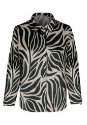 Koszula z wzorem K-LOST. Czarne koszule damskie Volcano, xxl, bez wzorów, z materiału, klasyczne, bez kołnierzyka, bez ramiączek. Za 129.99 zł.