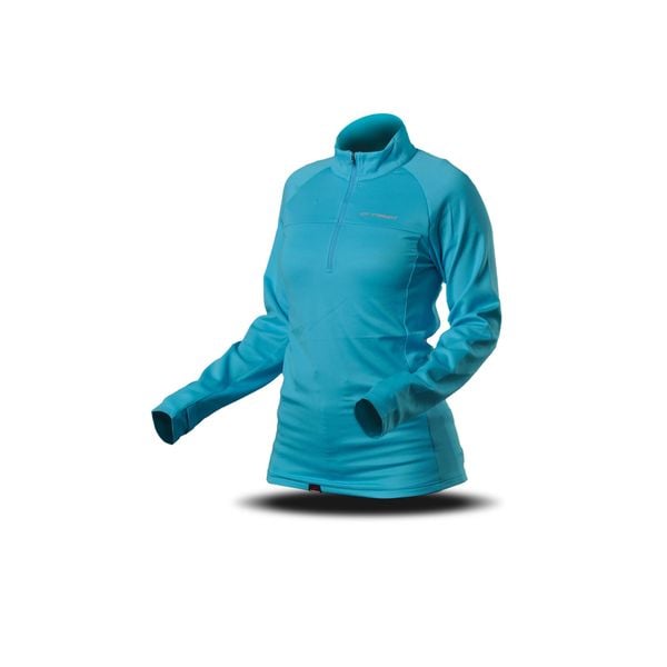 Bluza Trimm CUBE LADY. Niebieskie bluzy damskie TRIMM, na zimę, bez wzorów, z polaru, sportowe, bez ramiączek, bez kaptura. W wyprzedaży za 140.00 zł.