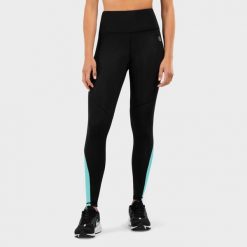 Kobieta Fitness Legginsy sportowe ze średnim stanem New Feel SIROKO Czarny. Czarne legginsy damskie SIROKO, bez wzorów, bez zapięcia, na fitness i siłownię. Za 130.65 zł.
