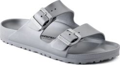 Birkenstock klapki męskie Arizona EVA 1003490 SILVER (szerokość standardowa) 42. Szare klapki męskie Birkenstock, bez wzorów, bez zapięcia. Za 247.37 zł.