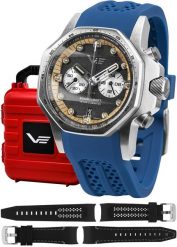 Zegarek męski Vostok Europe VK64-640A698SBL niebieski. Niebieskie zegarki męskie Vostok Europe, bez wzorów. Za 6,384.44 zł.