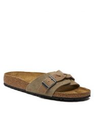 Birkenstock Klapki Oita 1026730 Brązowy. Brązowe klapki damskie Birkenstock, bez wzorów, ze skóry, bez obcasa, bez zapięcia. Za 599.99 zł.
