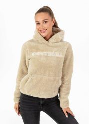 Bluza damska Pitbull z kapturem Aragona. Brązowe bluzy damskie PITBULL, m, z aplikacjami, z poliesteru, bez ramiączek, z kapturem. Za 219.00 zł.