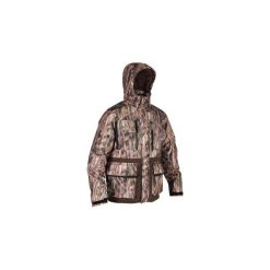 Kurtka myśliwska 500 warm camo. Zielone kurtki męskie SOLOGNAC, m, bez wzorów, z materiału, bez kaptura. Za 499.99 zł.