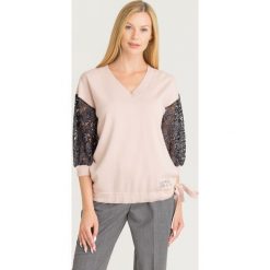 SWETER MY TWIN TWINSET. Czerwone swetry nierozpinane damskie Twinset, l, bez wzorów, z koronki, bez kołnierzyka, bez ramiączek. Za 659.00 zł.