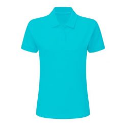 Damska Bawełniana Koszulka Polo. Niebieskie koszulki sportowe damskie SG, xl, bez wzorów, z bawełny, bez ramiączek. Za 72.99 zł.