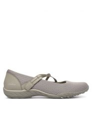 Skechers Baleriny 100771/TPE Beżowy. Brązowe balerinki damskie Skechers, bez wzorów, z materiału, bez obcasa, bez zapięcia. Za 299.99 zł.