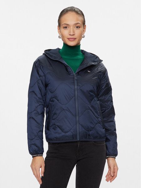 Tommy Jeans Kurtka przejściowa DW0DW17242 Granatowy Regular Fit. Niebieskie kurtki damskie Tommy Jeans, xs, bez wzorów, z jeansu, bez kaptura. Za 459.99 zł.
