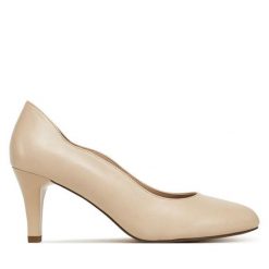 Szpilki Caprice. Brązowe szpilki damskie Caprice, bez wzorów, bez obcasa, na szpilce, bez zapięcia. Za 219.99 zł.