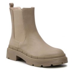 Sztyblety Jenny Fairy. Brązowe botki damskie Jenny Fairy, bez wzorów, bez obcasa, na płaskiej podeszwie, bez zapięcia. Za 169.99 zł.