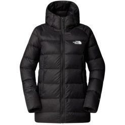Kurtka sportowa damska Hyalite Down Parka. Czarne parki damskie The North Face, na zimę, bez wzorów, z nylonu, bez kaptura. Za 949.99 zł.