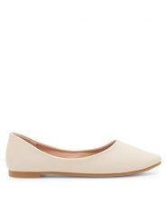Jenny Fairy Baleriny CAMILLE WSS20701-01 Écru. Białe balerinki damskie Jenny Fairy, bez wzorów, ze skóry, bez obcasa, bez zapięcia. Za 89.99 zł.