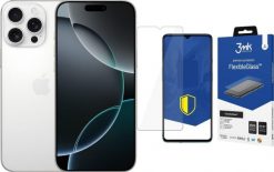 Smartfon Apple iPhone 16 Pro Max 256GB White Titanium (MYWW3) + FlexibleGlass. Białe smartfony Apple. Za 5,456.00 zł.