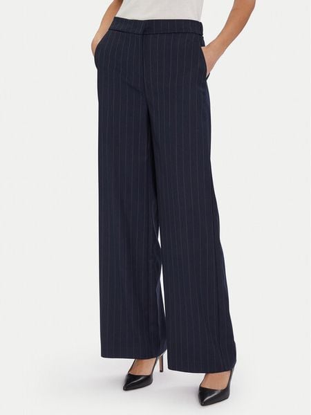 Maryley Spodnie materiałowe 25IB598/M17/35BL Granatowy Regular Fit. Niebieskie spodnie materiałowe damskie Maryley, bez wzorów, z materiału. Za 389.99 zł.