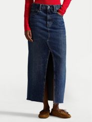 Polo Ralph Lauren Spódnica jeansowa 211A95501001 Granatowy Regular Fit. Niebieskie spódnice damskie Polo Ralph Lauren, bez wzorów, z bawełny. Za 1,299.00 zł.