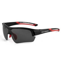 Okulary rowerowe polaryzacyjne do sportów MTB. Czarne okulary przeciwsłoneczne damskie ROCKBROS. Za 123.60 zł.