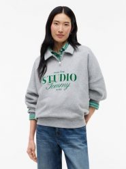 Tommy Hilfiger Bluza Kobiety Bawełna szary, S. Szare bluzy damskie Tommy Hilfiger, s, bez wzorów, z bawełny, bez ramiączek, bez kaptura. Za 649.95 zł.