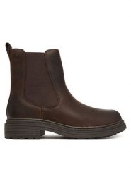 Clarks Sztyblety Orinoco3 Top 26182902 Brązowy. Brązowe botki damskie Clarks, bez wzorów, ze skóry, bez obcasa, na płaskiej podeszwie, bez zapięcia. Za 569.99 zł.