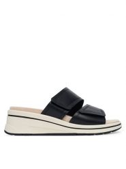 Caprice Klapki 9-27207-46 Czarny. Czarne klapki damskie Caprice, bez wzorów, ze skóry, bez obcasa, bez zapięcia. Za 206.99 zł.