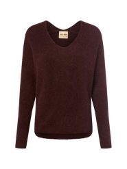 MOS MOSH Sweter z zawartością alpaki - MMThora Kobiety Wełna różowy|lila, S. Czerwone swetry nierozpinane damskie Mos Mosh, s, bez wzorów, z dzianiny, eleganckie, bez kołnierzyka, bez ramiączek. Za 549.95 zł.