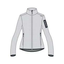 Bluza damska turystyczna CMP 34H6386. Białe bluzy damskie CMP, xl, bez wzorów, z polaru, sportowe, bez ramiączek, bez kaptura. Za 264.50 zł.