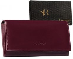 Portfel skórzany Rovicky R-RD-35-GCL Plum fioletowy. Fioletowe portfele damskie ROVICKY, ze skóry. Za 79.00 zł.