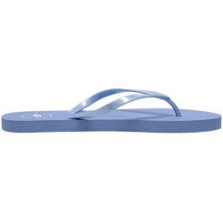 Klapki 4F W 4FSS23FFLIF064 34S niebieskie. Niebieskie klapki damskie na lato, bez wzorów, z gumy, bez obcasa, bez zapięcia. Za 99.40 zł.