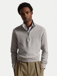 Polo Ralph Lauren Sweter 710B18060009 Szary jasny Regular Fit. Szare swetry męskie Polo Ralph Lauren, m, bez wzorów, z bawełny, bez kołnierzyka, bez ramiączek. Za 949.99 zł.