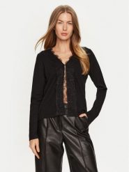 Artigli Kardigan ACMA000388 Czarny Regular Fit. Czarne kardigany damskie Artigli, m, bez wzorów, z wiskozy, bez kołnierzyka. Za 159.99 zł.