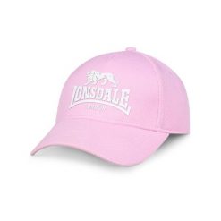 Czapka baseballowa z poliestru Lonsdale Beckbury. Białe czapki damskie Lonsdale, bez wzorów, z materiału, klasyczne. Za 137.50 zł.