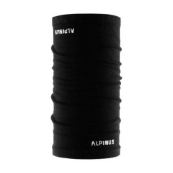 Komin na szyję trekkingowy Alpinus Utulik Miyabi Black. Czarne szaliki męskie Alpinus, bez wzorów. Za 45.99 zł.