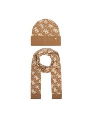 Guess Zestaw szalik i czapka GFBOX WP6401 Beżowy. Brązowe czapki damskie Guess, z aplikacjami, z wiskozy. Za 294.99 zł.
