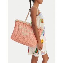 Torebka Roxy. Czerwone shopperki damskie Roxy, bez wzorów, bez dodatków. Za 119.99 zł.