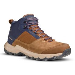 Buty turystyczne męskie Quechua MH500 mid wodoodporne. Brązowe buty zimowe męskie QUECHUA, bez wzorów, z kauczuku, bez obcasa, bez zapięcia. Za 329.99 zł.