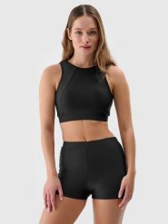 4F Dół od bikini damski - czarny S. Czarne bikini 4F, s, bez wzorów, z elastanu. Za 69.99 zł.