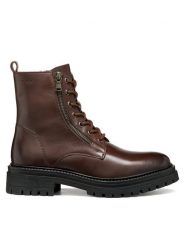 Geox Trapery D Iridea D16HRF 00039 C6013 Bordowy. Czerwone trapery damskie Geox, ze skóry, bez zapięcia. Za 589.99 zł.