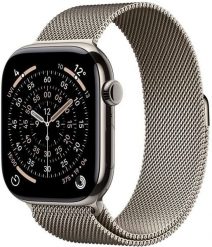 Smartwatch Apple Watch 11 GPS + Cellular 46mm Natural Titanium Milanese Loop S/M Szary (MFCY4ZR/A). Szare zegarki smartwatch Apple, bez wzorów. Za 3,969.98 zł.