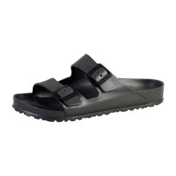 Klapki męskie Birkenstock Arizona Eva. Szare klapki męskie Birkenstock, bez wzorów, z materiału, bez zapięcia. W wyprzedaży za 199.00 zł.