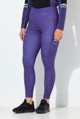 Damskie Legginsy sportowe w panterkę szybkoschnące elastyczny pas. Fioletowe legginsy damskie Ulla Popken, bez wzorów, z elastanu. Za 239.99 zł.