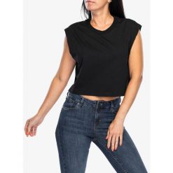 Top damski Ciele W-Ort Ank Cropped. Czarne topy damskie Ciele Athletics, bez wzorów, bez kołnierzyka, bez ramiączek. Za 99.99 zł.