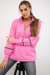 Bluza z suwakiem i kieszeniami jasno różowa. Czerwone bluzy damskie KESI, l, bez wzorów, z bawełny, bez ramiączek, bez kaptura. Za 178.78 zł.