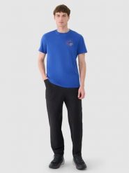 4F Spodnie casualowe męskie - czarne 3XL. Czarne spodnie materiałowe męskie 4F, bez wzorów, z elastanu. W wyprzedaży za 79.99 zł.