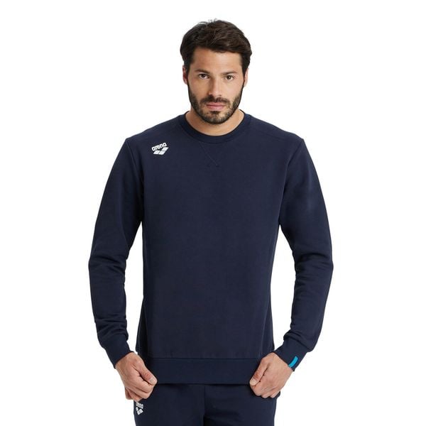 Bluza Arena Crew Solid. Niebieskie bluzy damskie ARENA, bez wzorów, sportowe, bez ramiączek, bez kaptura. Za 292.00 zł.