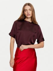 Imperial Bluzka TV52IBA Brązowy Regular Fit. Brązowe bluzki damskie Imperial, s, bez wzorów, z syntetyku, bez kołnierzyka, bez ramiączek. Za 159.99 zł.