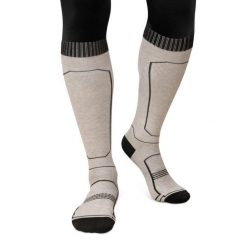 Skarpety narciarskie z wełny Sporty zimowe Siroko Ultimate GLIDE Sand. Brązowe skarpetki damskie SIROKO, bez wzorów, z wełny. Za 127.00 zł.